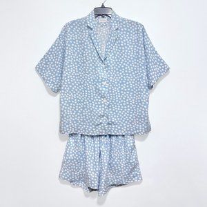 PIYAMA Marnie Sleep Set in Reverse Dot Misty Blue